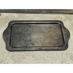 F.B. Rogers Silver Co. Sugar/Creamer Vintage Serving Tray Etched